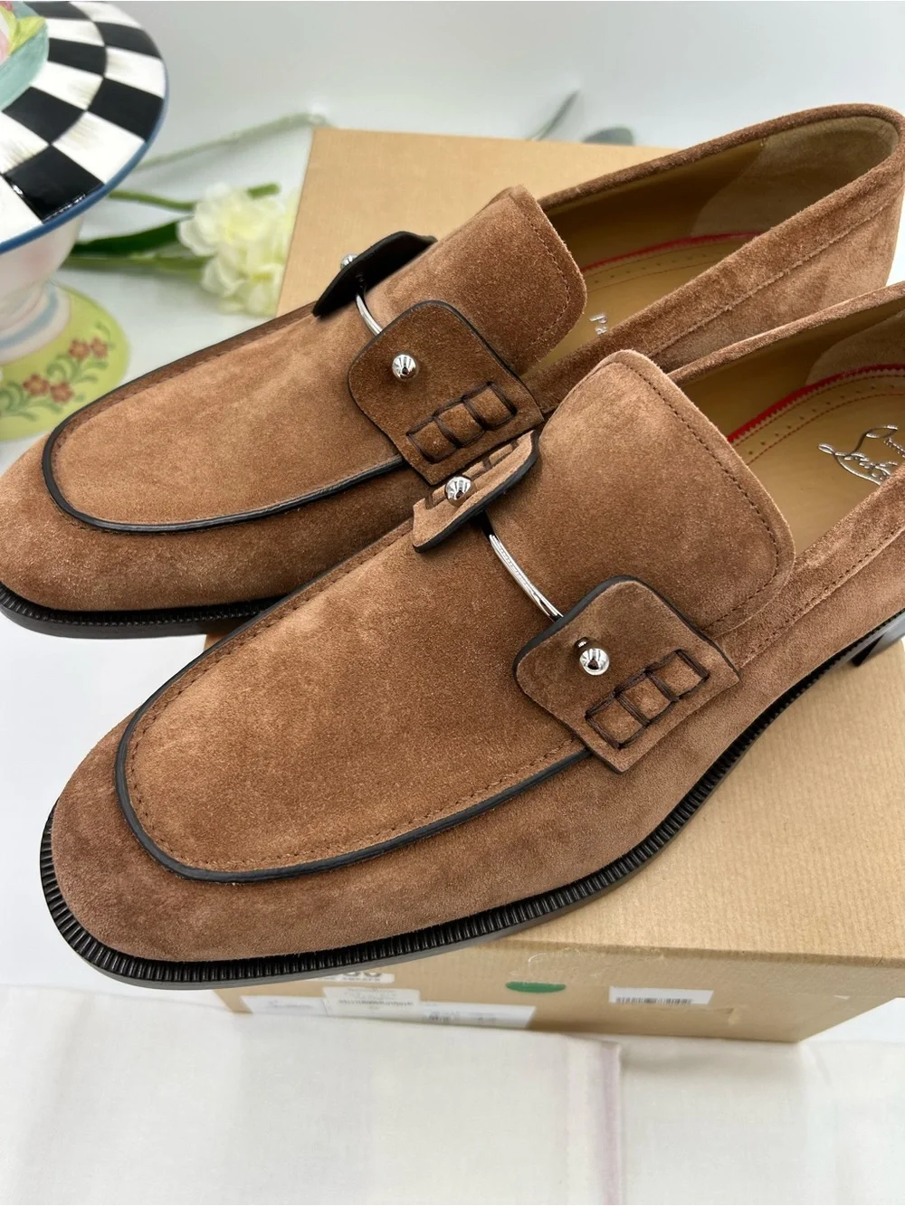 Men's Christian Louboutin CHAMBELIMOC loafers size 42 made in Italy